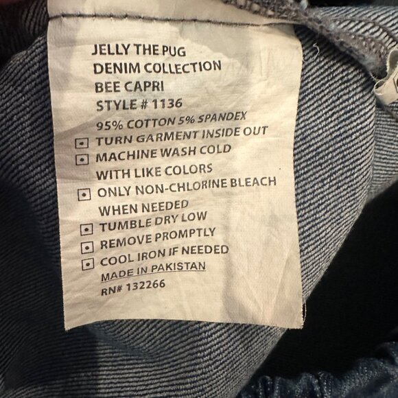 JELLY & PUG TODDLER GIRLS SIZE 5 DENIM AND LACE FLARE JEANS - Picture 6 of 8